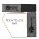 Губка шлифовальная прямая Polax P40 100х70х25 мм (54-228)