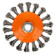 Szczotka tarczowa z gwintem do szliferek kątowych,115 mm (54-165)