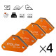 Set of magnetic holders for welding Polax 4 pcs (37-179)