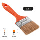 Pędzel płaski 2,5", typ "Eco" rączka plastikowa (05-005)