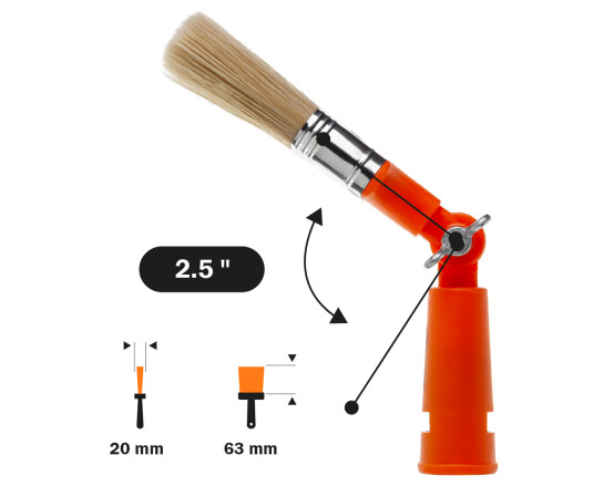 Pędzel malarski 2,5" Polax z obrotową rączką (59-001)