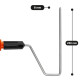 Rączka teleskopowa 8 mm x 250 mm, 0,45 m - 0,9 m (07-013)