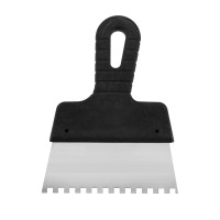 Szpachla ze stali nierdzewnej do kleju z zębami 150 mm ząb 6 x 6 mm Polax (111-058)