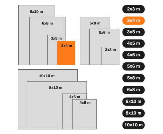 Тент 45 г/м² синий 3 x 4м с отверстиями, двустороннее ламинирование Polax (70-096)