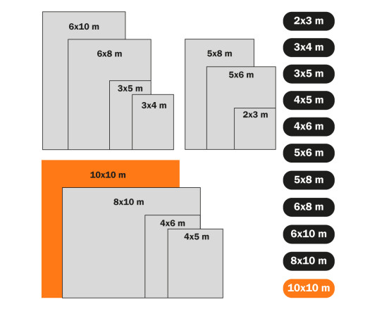 Plandeka 45g/m² Niebieski 10 x 10m z oczkami, laminowana dwustronnie Polax (70-105)