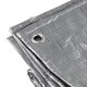 Тент тарпаулиновый серый/черный 2 x 3м, 80 гр/м², с ушками, двусторонняя ламинация Polax (70-106)