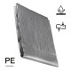 Plandeka 80g/m² Srebrny/Czarny 6 x 8m z oczkami, laminowana dwustronnie Polax (70-113)