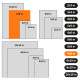 Plandeka 80g/m² Srebrny/Czarny 6 x 8m z oczkami, laminowana dwustronnie Polax (70-113)