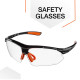 Очки защитные прозрачные Polax с поликарбонатными линзами и противоскользящими дужками (53-054)