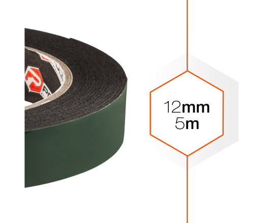 Taśma dwustronna piankowa, czarna 12 mm x 5 m (101-031)