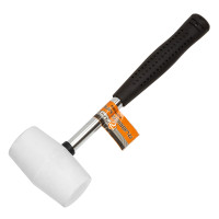 Młotek gumowy z metalową rączką, biały 225 g (39-003)