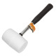 Rubber mallet with metal handle, white 680 g (39-004)