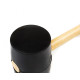 Młotek gumowy , czarny z drewnianą rączką 80 mm 1200 g (39-006)
