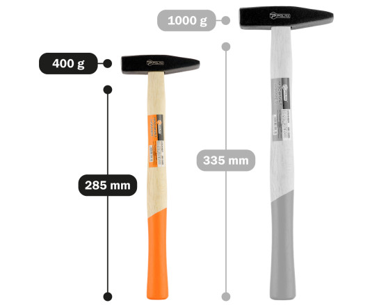 Młotek ślusarski, drewniana rączka 400g (36-027)