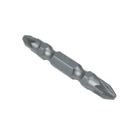 Бита двухсторонняя Polax стальная 50 мм PZ2-PZ2 1/4", 10 шт (51-088)