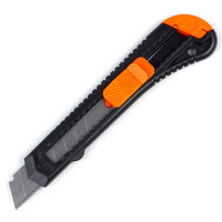 Nóż budowlany plastikowy, 18 mm z ostrzem segmentowym (23-001)