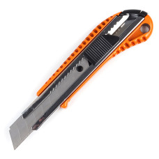 Nóż metalowy, 18 mm z automatyczną blokadą i ostrzem segmentowym (23-005)