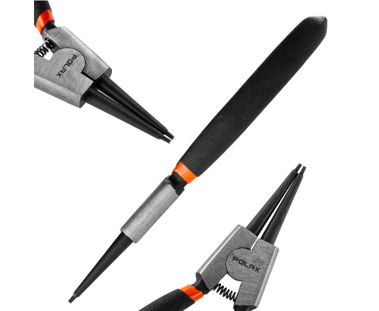 Ściągacz pierścieni zabezpieczających Polax prosty, rozpiętość 150 mm (35-034)