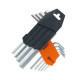 Zestaw kluczy imbusowych 9 sztuk, 1,5-10 mm, Cr-V (25-005)