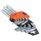 Zestaw kluczy imbusowych TORX , 9 sztuk, Cr-V (25-007)