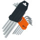 Zestaw kluczy imbusowych TORX , 9 sztuk, Cr-V (25-007)