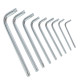 Zestaw kluczy imbusowych TORX , 9 sztuk, Cr-V (25-007)